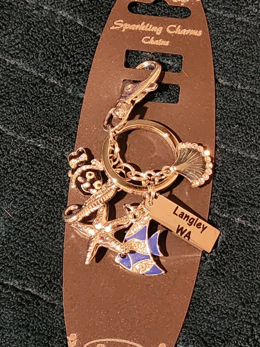 SEASIDE VIBES BLING KEYCHAIN